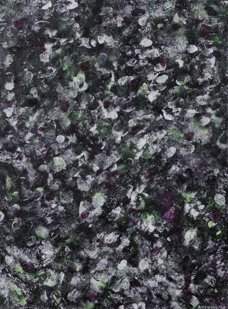 Migraine, 12"x16", 2020, Acrylique sur toile cartonnée, 250$